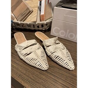 Anthropologie Matisse  Woven Leather Slides 10M